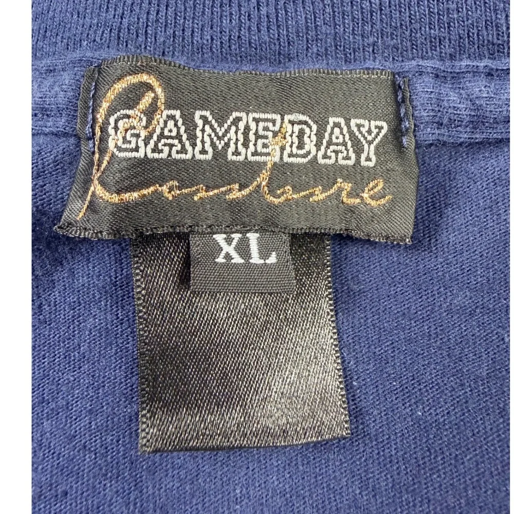 Gameday Couture Auburn Tigers T-Shirt Women XL Navy Blue Good Floral Graphic Tee - Picture 5 of 7